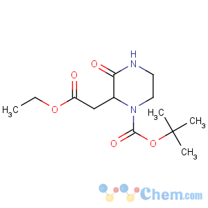 CAS No:168160-77-8 tert-butyl 2-(2-ethoxy-2-oxoethyl)-3-oxopiperazine-1-carboxylate