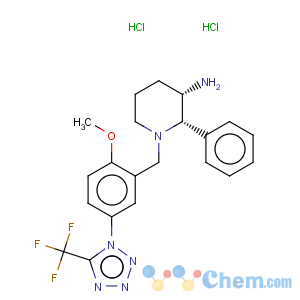 CAS No:168266-51-1 3-Piperidinamine,N-[[2-methoxy-5-[5-(trifluoromethyl)-1H-tetrazol-1-yl]phenyl]methyl]-2-phenyl-,hydrochloride (1:2), (2S,3S)-