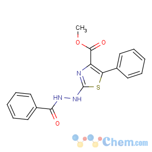CAS No:168482-03-9 4-Thiazolecarboxylicacid, 2-(2-benzoylhydrazinyl)-5-phenyl-, methyl ester