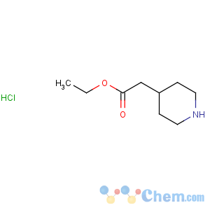 CAS No:169458-04-2 4-Piperidineaceticacid, ethyl ester, hydrochloride (1:1)