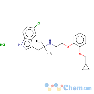 CAS No:169505-93-5 1H-Indole-3-ethanamine,5-chloro-N-[2-[2-(cyclopropylmethoxy)phenoxy]ethyl]-a,a-dimethyl-, hydrochloride (1:1)