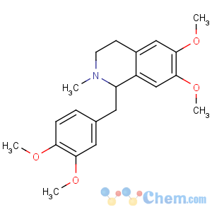 CAS No:1699-51-0 1-[(3,4-dimethoxyphenyl)methyl]-6,7-dimethoxy-2-methyl-3,<br />4-dihydro-1H-isoquinoline