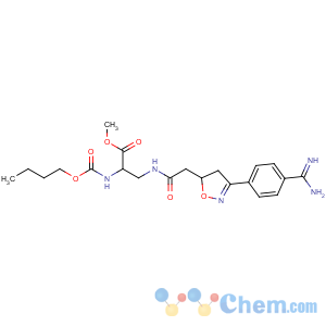 CAS No:170902-47-3 L-Alanine,3-[[2-[(5R)-3-[4-(aminoiminomethyl)phenyl]-4,5-dihydro-5-isoxazolyl]acetyl]amino]-N-(butoxycarbonyl)-,methyl ester