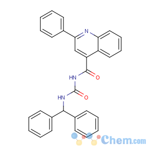 CAS No:171258-71-2 N-(benzhydrylcarbamoyl)-2-phenylquinoline-4-carboxamide