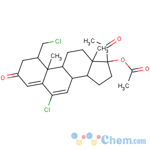 CAS No:17183-98-1 [(1S,8R,9S,10S,13S,14S,17R)-17-acetyl-6-chloro-1-(chloromethyl)-10,<br />13-dimethyl-3-oxo-2,8,9,11,12,14,15,<br />16-octahydro-1H-cyclopenta[a]phenanthren-17-yl] acetate