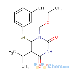 CAS No:172256-07-4 2,4(1H,3H)-Pyrimidinedione,1-(ethoxymethyl)-5-(1-methylethyl)-6-[(3-methylphenyl)seleno]-