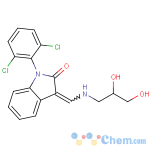 CAS No:172371-96-9 (3Z)-1-(2,6-dichlorophenyl)-3-[(2,<br />3-dihydroxypropylamino)methylidene]indol-2-one