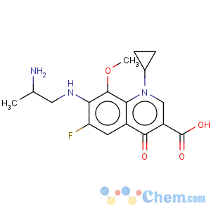 CAS No:172426-87-8 3-Quinolinecarboxylicacid,7-[(2-aminopropyl)amino]-1-cyclopropyl-6-fluoro-1,4-dihydro-8-methoxy-4-oxo-