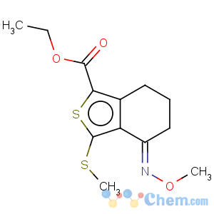 CAS No:172516-37-9 Benzo[c]thiophene-1-carboxylicacid, 4,5,6,7-tetrahydro-4-(methoxyimino)-3-(methylthio)-, ethyl ester