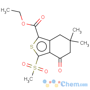 CAS No:172516-46-0 Benzo[c]thiophene-1-carboxylicacid, 4,5,6,7-tetrahydro-6,6-dimethyl-3-(methylsulfonyl)-4-oxo-, ethyl ester