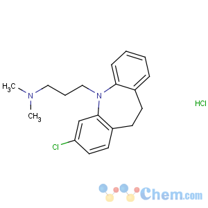 CAS No:17321-77-6 3-(2-chloro-5,6-dihydrobenzo[b][1]benzazepin-11-yl)-N,<br />N-dimethylpropan-1-amine