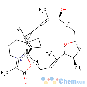 CAS No:173792-58-0 2(5H)-Furanone,3-methyl-5-[(7E,9R,10R,12R,15S,16E,17aS,21aR)-2,3,5,6,9,10,11,12,13,14,15,17a,20,21-tetradecahydro-15-hydroxy-8,10,16,18-tetramethyl-9,12-epoxy-1H-benzo[2,3]cyclohexadeca[1,2-b]pyridin-19-yl]-,(5S)-