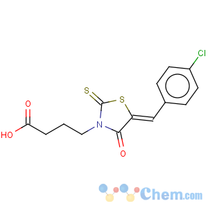 CAS No:17385-93-2 3-Thiazolidinebutanoicacid, 5-[(4-chlorophenyl)methylene]-4-oxo-2-thioxo-