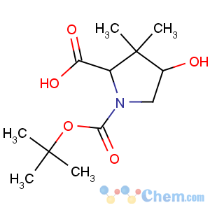 CAS No:173913-66-1 4-hydroxy-3,<br />3-dimethyl-1-[(2-methylpropan-2-yl)oxycarbonyl]pyrrolidine-2-carboxylic<br />acid