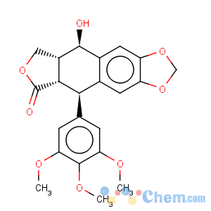 CAS No:17434-18-3 Furo[3',4':6,7]naphtho[2,3-d]-1,3-dioxol-6(5aH)-one,5,8,8a,9-tetrahydro-9-hydroxy-5-(3,4,5-trimethoxyphenyl)-, (5R,5aS,8aR,9R)-