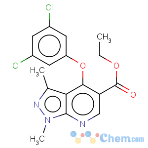 CAS No:174842-36-5 1H-Pyrazolo[3,4-b]pyridine-5-carboxylicacid, 4-(3,5-dichlorophenoxy)-1,3-dimethyl-, ethyl ester