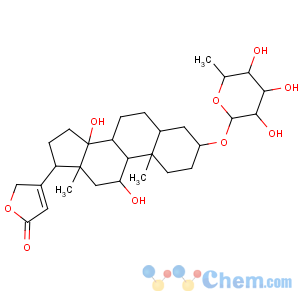 CAS No:17489-40-6 Card-20(22)-enolide,3-[(6-deoxy-a-L-mannopyranosyl)oxy]-11,14-dihydroxy-,(3b,5a,11b)- (9CI)