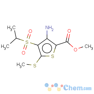 CAS No:175202-07-0 2-Thiophenecarboxylicacid, 3-amino-4-[(1-methylethyl)sulfonyl]-5-(methylthio)-, methyl ester