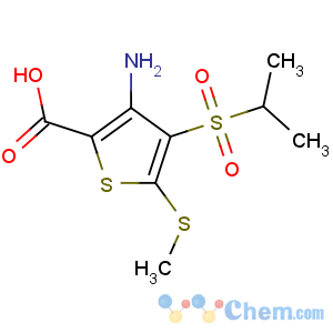 CAS No:175202-08-1 3-amino-5-methylsulfanyl-4-propan-2-ylsulfonylthiophene-2-carboxylic<br />acid