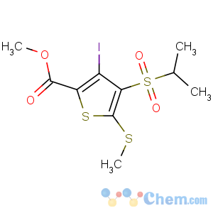 CAS No:175202-13-8 methyl<br />3-iodo-5-methylsulfanyl-4-propan-2-ylsulfonylthiophene-2-carboxylate