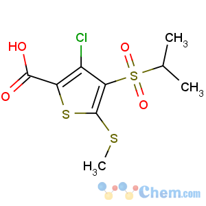 CAS No:175202-23-0 3-chloro-5-methylsulfanyl-4-propan-2-ylsulfonylthiophene-2-carboxylic<br />acid