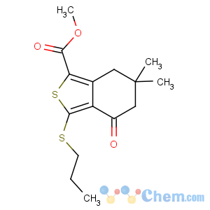 CAS No:175202-42-3 methyl<br />6,6-dimethyl-4-oxo-3-propylsulfanyl-5,<br />7-dihydro-2-benzothiophene-1-carboxylate