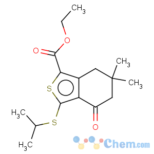 CAS No:175202-44-5 Benzo[c]thiophene-1-carboxylic acid,4,5,6,7-tetrahydro-6,6-dimethyl-3-[(1-methylethyl)thio]-4-oxo-,ethyl ester