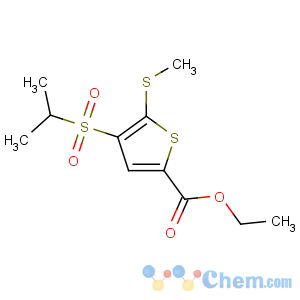 CAS No:175202-73-0 ethyl 5-methylsulfanyl-4-propan-2-ylsulfonylthiophene-2-carboxylate