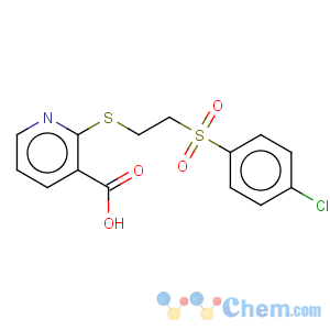 CAS No:175203-17-5 2-({2-[(4-chlorophenyl)sulphonyl]ethyl}thio)nicotinic acid