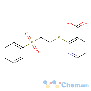 CAS No:175203-21-1 2-[2-(benzenesulfonyl)ethylsulfanyl]pyridine-3-carboxylic acid