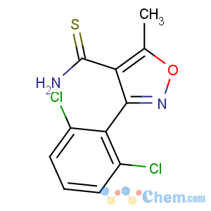 CAS No:175204-43-0 3-(2,6-dichlorophenyl)-5-methyl-1,2-oxazole-4-carbothioamide