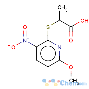 CAS No:175205-01-3 Propanoicacid, 2-[(6-methoxy-3-nitro-2-pyridinyl)thio]-