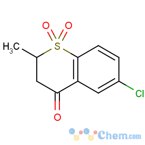 CAS No:175205-44-4 6-chloro-2-methyl-1,1-dioxo-2,3-dihydrothiochromen-4-one