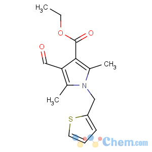 CAS No:175276-54-7 ethyl 4-formyl-2,5-dimethyl-1-(thiophen-2-ylmethyl)pyrrole-3-carboxylate