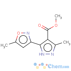 CAS No:175277-16-4 1H-Pyrazole-4-carboxylicacid, 3-methyl-5-(5-methyl-3-isoxazolyl)-, methyl ester