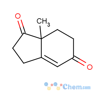 CAS No:17553-86-5 1H-Indene-1,5(6H)-dione,2,3,7,7a-tetrahydro-7a-methyl-, (7aS)-