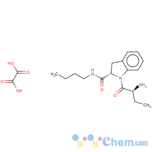 CAS No:175553-48-7 1H-Indole-2-carboxamide,1-[(2S)-2-amino-1-oxobutyl]-N-butyl-2,3-dihydro-, (2S)-