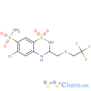 CAS No:1764-85-8 6-chloro-1,1-dioxo-3-(2,2,2-trifluoroethylsulfanylmethyl)-3,<br />4-dihydro-2H-1λ