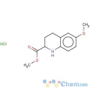 CAS No:176641-34-2 2-Quinolinecarboxylicacid, 1,2,3,4-tetrahydro-6-methoxy-, methyl ester, hydrochloride (1:1)