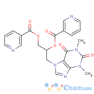 CAS No:17692-30-7 [3-(1,3-dimethyl-2,6-dioxopurin-7-yl)-2-(pyridine-3-carbonyloxy)propyl]<br />pyridine-3-carboxylate