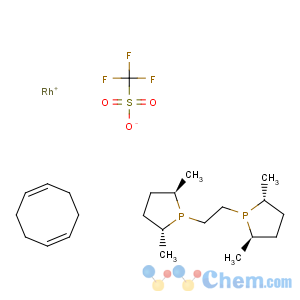 CAS No:177750-25-3 (+)-1,2-Bis[(2R,5R)-dimethylphospholano)ethane(cyclooctadiene]rhodium(I) triflate