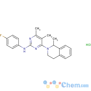 CAS No:178307-42-1 N-(4-fluorophenyl)-4,5-dimethyl-6-(1-methyl-3,<br />4-dihydro-1H-isoquinolin-2-yl)pyrimidin-2-amine