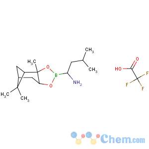 CAS No:179324-87-9 (aR,3aS,4S,6S,7aR)-Hexahydro-3a,8,8-trimethyl-alpha-(2-methylpropyl)-4,6-methano-1,3,2-benzodioxaborole-2-methanamine 2,2,2-trifluoroacetate