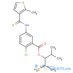CAS No:180034-55-3 Benzoic acid,2-chloro-5-[[(2-methyl-3-thienyl)thioxomethyl]amino]-,2-methyl-1-(1-methylethyl)propyl ester