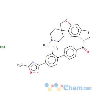 CAS No:180083-23-2 Methanone,[2'-methyl-4'-(5-methyl-1,2,4-oxadiazol-3-yl)[1,1'-biphenyl]-4-yl](2,5,6,7-tetrahydro-1'-methylspiro[3H-furo[2,3-f]indole-3,4'-piperidin]-5-yl)-