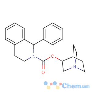 CAS No:180272-14-4 1-azabicyclo[2.2.2]octan-3-yl<br />1-phenyl-3,4-dihydro-1H-isoquinoline-2-carboxylate