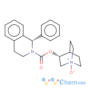 CAS No:180272-28-0 2(1H)-Isoquinolinecarboxylicacid, 3,4-dihydro-1-phenyl-, (3R)-1-oxido-1-azabicyclo[2.2.2]oct-3-yl ester,(1S)-