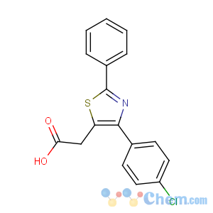 CAS No:18046-21-4 2-[4-(4-chlorophenyl)-2-phenyl-1,3-thiazol-5-yl]acetic acid