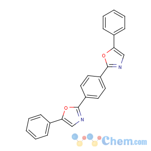 CAS No:1806-34-4 5-phenyl-2-[4-(5-phenyl-1,3-oxazol-2-yl)phenyl]-1,3-oxazole