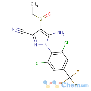 CAS No:181587-01-9 5-amino-1-[2,<br />6-dichloro-4-(trifluoromethyl)phenyl]-4-ethylsulfinylpyrazole-3-<br />carbonitrile